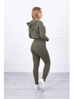 Laisvalaikio kostiumėlis plačiais pečiais (Chaki)