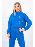 Pašiltintas kostiumėlis su dažų imitacija (Mėlyna)