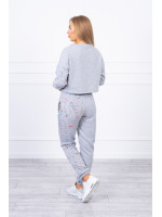 Pašiltintas kostiumėlis su dažų imitacija (Pilka)