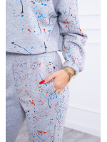 Pašiltintas kostiumėlis su dažų imitacija (Pilka)