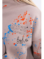 Pašiltintas kostiumėlis su dažų imitacija (Smėlinė)