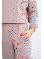 Pašiltintas kostiumėlis su dažų imitacija (Smėlinė)