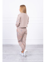 Pašiltintas kostiumėlis su dažų imitacija (Smėlinė)