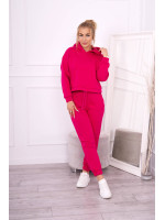 Laisvalaikio kostiumėlis su pūkeliu (Fuksijų)