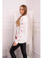 Kalėdinis megztinis su Kalėdų seneliu (Balta)