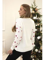 Kalėdinis megztinis su Kalėdų seneliu (Balta)