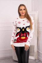 Kalėdinis megztinis su elniuku (Drobės spalvos)