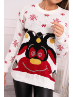 Kalėdinis megztinis su elniuku (Drobės spalvos)