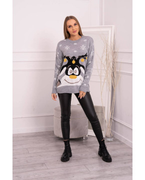 Kalėdinis megztinis su elniuku (Pilka) Kalėdinis megztinis su elniuku (Pilka)