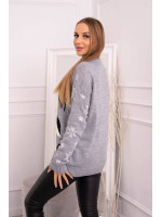 Kalėdinis megztinis su elniuku (Pilka)