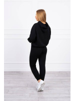 Dviejų dalių kostiumėlis su gobtuvu (Juoda)