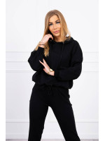 Dviejų dalių kostiumėlis su gobtuvu (Juoda)