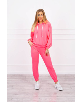 Dviejų dalių kostiumėlis su gobtuvu (Neoninė rožinė) Dviejų dalių kostiumėlis su gobtuvu (Neoninė rožinė)