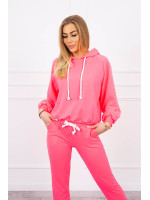 Dviejų dalių kostiumėlis su gobtuvu (Neoninė rožinė)