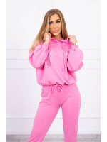 Dviejų dalių kostiumėlis su gobtuvu (Šviesiai rožinė)