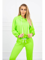 Dviejų dalių kostiumėlis su gobtuvu (Žalia)