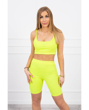 Dviejų dalių kostiumėlis su šortais (Neoninė geltona) Dviejų dalių kostiumėlis su šortais (Neoninė geltona)