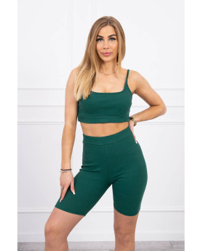 Dviejų dalių kostiumėlis su šortais (Žalia) Dviejų dalių kostiumėlis su šortais (Žalia)