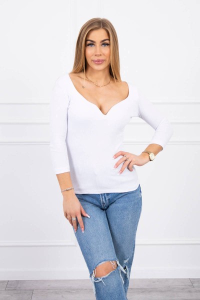 Ribbed blousesu a neckline (Balta)