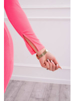 Suknelė su auksinės spalvos grandinėle (Neoninė rožinė)