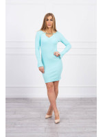 Suknelė su auksinės spalvos grandinėle (Mėtinė)