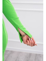 Suknelė su auksinės spalvos grandinėle (Neoninė žalia)