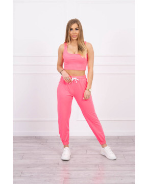 Medvilninis laisvalaikio kostiumėlis (Rožinė neoninė) Medvilninis laisvalaikio kostiumėlis (Rožinė neoninė)