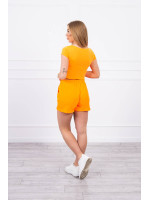 Medvilninis komplektas su šortais (Neoninė oranžinė)