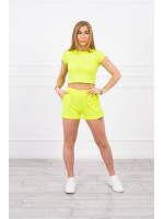 Medvilninis komplektas su šortais (Neoninė geltona)