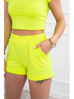 Medvilninis komplektas su šortais (Neoninė geltona)