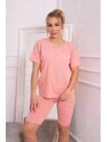 Sportinis palaidinės ir šortų komplektas (Šviesiai rožinės spalvos)