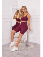 Kostiumėlis of sports top + tamprės (Fuksijos)