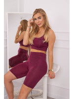 Kostiumėlis of sports top + tamprės (Fuksijos)