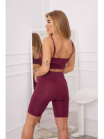 Kostiumėlis of sports top + tamprės (Fuksijos)