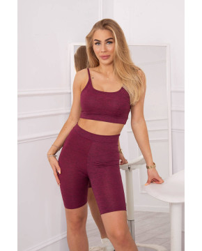 Kostiumėlis of sports top + tamprės (Fuksijos) Kostiumėlis of sports top + tamprės (Fuksijos)