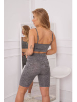 Kostiumėlis of sports top + tamprės (Juoda)