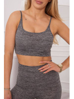 Kostiumėlis of sports top + tamprės (Juoda)
