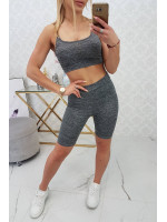 Kostiumėlis of sports top + tamprės (Juoda)