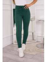 Sweatpants su surišamu juosmeniu (Tamsi) (Žalia)