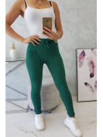 Sweatpants su surišamu juosmeniu (Tamsi) (Žalia)