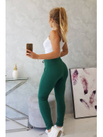 Sweatpants su surišamu juosmeniu (Tamsi) (Žalia)