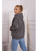 Grafito spalvos bliuzonas su gobtuvu ir užtrauktuku