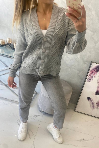 Megztinis su sagutėmis (Pilka spalva)