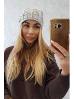 Kepurė moterims K201 su vilna (šviesiai pilka)