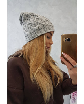 Kepurė moterims K201 su vilna (šviesiai pilka) Kepurė moterims K201 su vilna (šviesiai pilka)