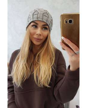 Kepurė moterims K201 su vilna (pilka)
