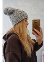 Kepurė moterims K201 su vilna (pilka)