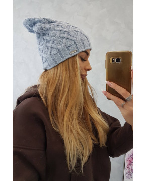 Kepurė moterims K201 su vilna (mėlynos spalvos) Kepurė moterims K201 su vilna (mėlynos spalvos)