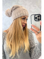 Kepurė K253 su vilna (tamsi smėlio)