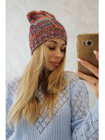 Kepurė K255 su vilna (oranžinė+raudona)